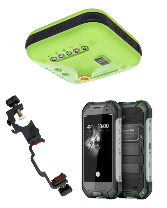 GNSS приемник Javad Triumph-1M + Blackview bv6000